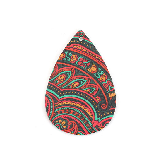 Picture of PU Leather Pendants Drop Carved 