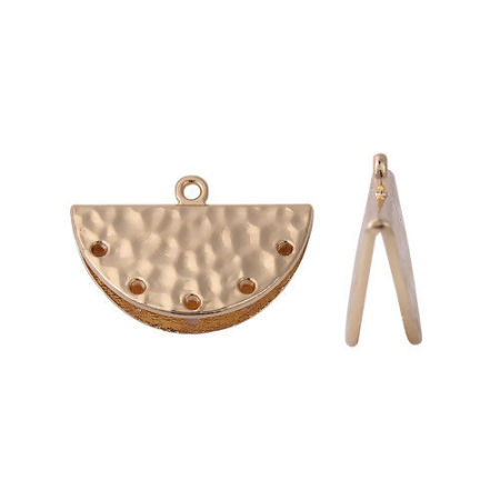 Zinc Based Alloy Haered Cord End Caps Fanshaped Tassel Crimp 