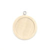 Picture of Stainless Steel Cabochon Settings Pendants Round Disc Natural