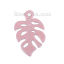 Picture of Zinc Based Alloy Charms Leaf Pink 19mm( 6/8") x 13mm( 4/8"), 10 PCs