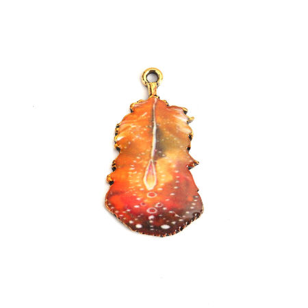 Zinc Based Alloy Pendants Feather Enamel Zinc Based Alloy Pendants Feather Enamel