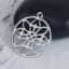 Image de Breloque en Alliage de Zinc Mandala Bouddhiste Rond Creux     