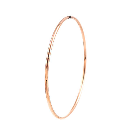 Image de Bracelets en Acier Inoxydable Plaqué Or Rose 18K Rond 20.5cm long, 1 Pièce