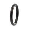 Picture of 316 Stainless Steel Unadjustable Rings Black Round 15.7mm( 5/8")(US Size 5), 5 PCs