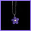 Immagine di Collana Colore Viola Fiore 28.5cm Lunghezza, 1 Pz
