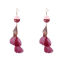 Picture of Earrings Purple Feather 13cm, 1 Pair