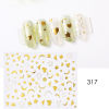 Picture of PVC 3D Nail Art Stickers Decoration Star Moon Golden 1 Sheet