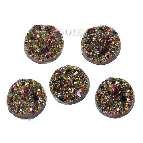 Bild von Druzy / Drusy Resin Dome Cabochon Runde