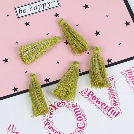 Cotton Tassel Fruit Green 32mm(1 2/8"), 30 PCs