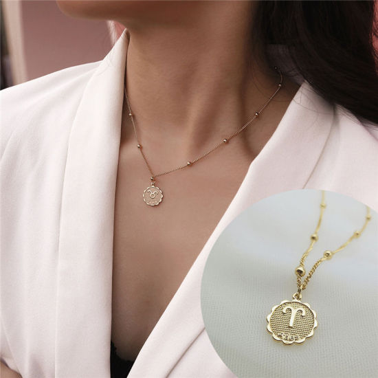 Picture of Brass Necklace Gold Plated Round Aries Sign Of Zodiac Constellations 41cm(16 1/8") long, 1 Piece                                                                                                                                                              