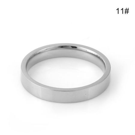 304 Stainless Steel Unadjustable Rings Silver Tone Round 20.7mm( 7/8")(US Size 11), 1 Piece