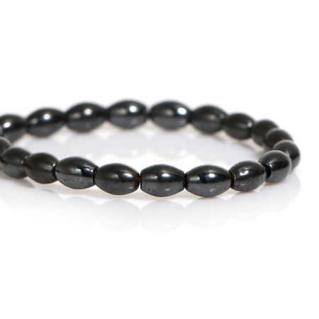 Stränge Gunmetal Oval Hematite Loose Beads