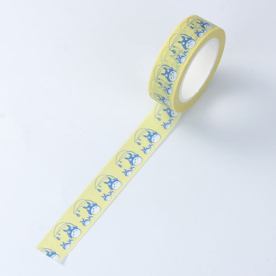 Picture of Japanese Paper Adhesive Tape Multicolor Girl Chinchilla 15mm,