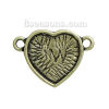 Picture of Zinc Based Alloy Connectors Findings Heart Cabochon Settings  