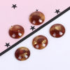 Picture of Acetic Acid Resin Acetimar Marble Dome Seals Cabochon Round Brown & Golden 12mm( 4/8") Dia, 10 PCs