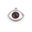 Immagine di Lega di Zinco Charms Occhi Argento Antico Marrone 22mm x 20mm , 10 Pz