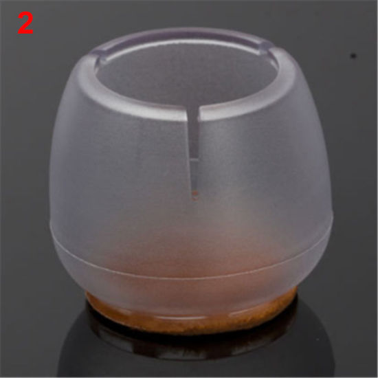 Picture of Transparent PVC Round Bottom Round Mouth Furniture Table Chair Leg Floor Feet Cap Cover Protector