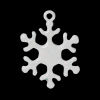 Imagen de Colgantes Aleación del Metal Del Zinc de Copo de nieve Navidad , Blanco    Esmalte 27mmx 20mm, 10 Unidades