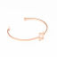 Picture of Stainless Steel Open Cuff Bangles Bracelets Rose Gold Star Of David Hexagram 16.5cm(6 4/8") long, 1 Piece