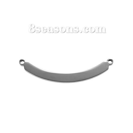 Stainless Steel Can Engrave City/ Country Coordinates ON Both Sides Connectors Arc Blank Stamping Tags