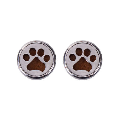 20mm Copper & Stainless Steel Snap Button Fit Snap Button Bracelets Round Silver Tone Coffee Felt Oil Diffuser Pads Claw , Knob Size: 5.5mm( 2/8"), 1 Piece