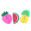 Immagine di Lega di Ferro Forcina Fragola Multicolore Ananas Disegno 4.9cm x 3.1cm - 4cm x 2cm, 2 Seri ( 3 Pz/ Serie)