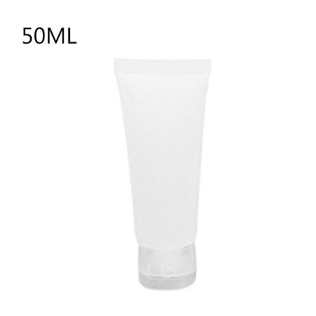 Transparent - 50ml Empty Cosmetic Bottles Refillable Plastic Tubes Bottles Squeeze Lotion Bottles with Flip Cap for Home Outdoor