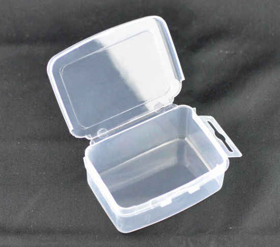 Picture of Plastic Beads Organizer Container Storage Box Rectangle Transparent