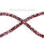 Picture of Acrylic Rhinestone Jewelry Cord Rope Wine Red 6mm( 2/8"), 2 M