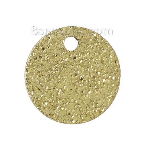 Bild von Copper Charms Round Brassmond Cut Sparkledust