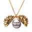 Imagen de Collares Oro antiguo Girasol Mensaje " YOU ARE MY Sunshine " Puede Abrir 52cm longitud, 1 Unidad