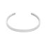 Immagine di Acciaio Inossidabile Aprire Braccialetti Tono Argento Modifiche in bianco di timbratura 15cm Lunghezza, 1 Pz