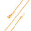 Immagine di Rame Catena di Serpente Collana Oro Placcato 60cmLunghezza, Dimensione della Catena: 1.2mm 3 Pz