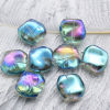 Picture of Lampwork Glass Czech Beads Irregular AB Rainbow 