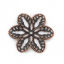 Immagine di Lega di Ferro Filigree Stamping Cabochon per Abbellimento Fiore Ossido di Rame 32mm x 29mm, 100 Pz