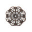 Bild von Eisenlegierung Filigran Stempel Verzierung Embellishments Cabochons Blumen Rotkupferfarbe 41mm x 41mm, 50 Stück