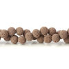 Picture of Polymer Clay Beads Round Coffee Imitation Lava Rock About 9mm Dia. - 8mm Dia, Hole: Approx 2.1mm - 1.7mm, 39.5cm long, 1 Strand (Approx 47 PCs/Strand)