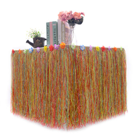 Plástico Falda de Mesa Multicolor 276cm x 75cm, 1 Unidad