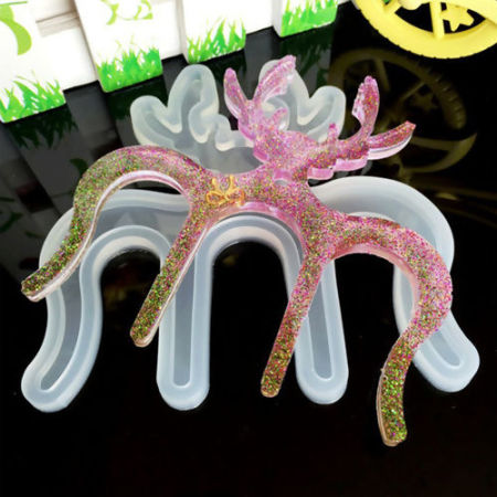 Silicona Molde Music Book Clip Page Holder Blanco Cornamenta 10.1cm x 9.8cm, 1 Unidad