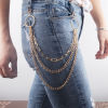 Imagen de Hip-Hop Llavero Cintura Pantalones Pantalones Cadena Joyas Multicolor Multicapa 1 Unidad