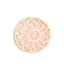 Immagine di Lega di Zinco & Cotone Connettore Accessori Tondo Oro Placcato Rosa Chiaro Fiore Disegno Intreccio 28mm Dia, 10 Pz