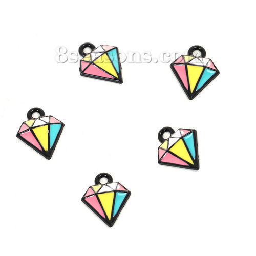 Picture of Zinc Based Alloy Mosaic Charmsmond Shape Enamel 