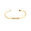 Picture of Brass Open Cuff Bangles Bracelets Rectangle Gold Plated Message " deep breath " 15cm(5 7/8") long, 1 Piece                                                                                                                                                    