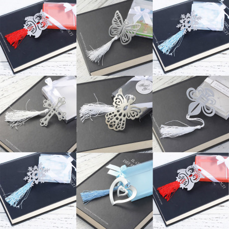 Stainless Steel Filigree Stamping Bookmark Owl Animal Hollow Carved