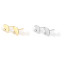 Picture of Brass Ear Post Stud Earrings K Filled Half Round W/ Loop