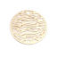 Picture of Brass Filigree Stamping Connectors Round Gold Plated Stripe 20mm Dia., 10 PCs