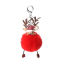 Picture of Plush Keychain & Keyring Pom Pom Ball Silver Tone Red Christmas Santa Claus 19cm x 8cm, 1 Piece