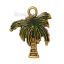 Picture of Zinc Metal Alloy Charm Pendants Coconut Tree Enamel 