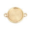Immagine di Lega di Zinco Basi per Cabochon Connettore Tondo Oro Placcato Occhi Scolpito (Addetti 14mm) 22mm x 16mm, 10 Pz