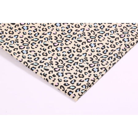 Beige - Printing Polyester Leopard Print Pattern Fabric For DIY Masks Quilting Garment Patchwork (Width：150cm），1M